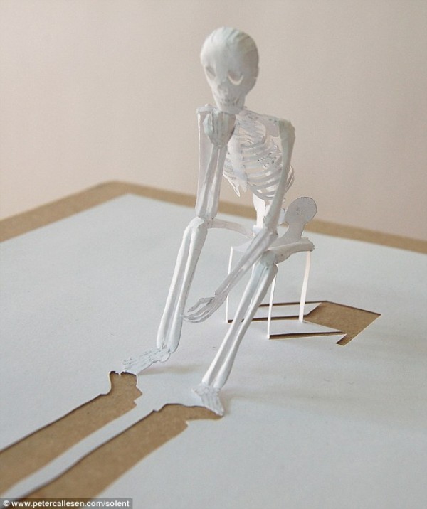 Paper Skeleton On A Chair Chairblog Eu