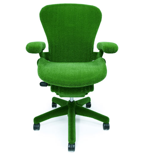 Artificial Grass Chair: Aeron by Makoto Azuma - Chairblog.eu