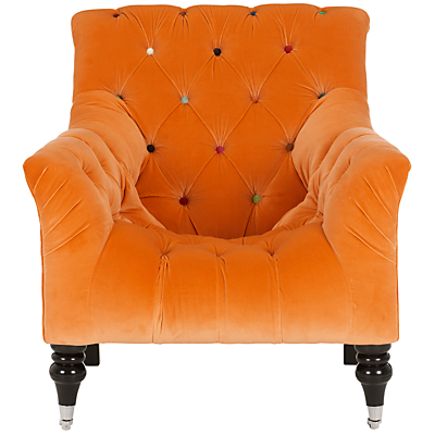 bright orange chair